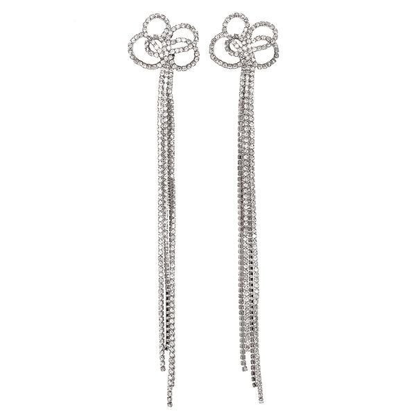 kenneth jay lane Long Crystal Clip-On Earrings
