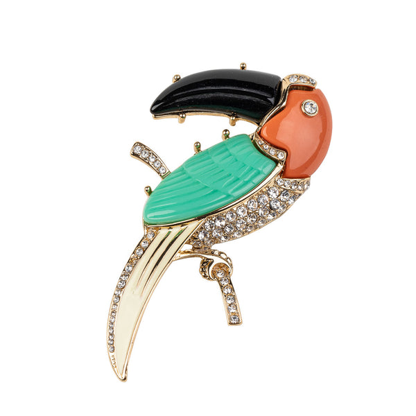 Kenneth Jay Lane Multi Color Toucan Pin