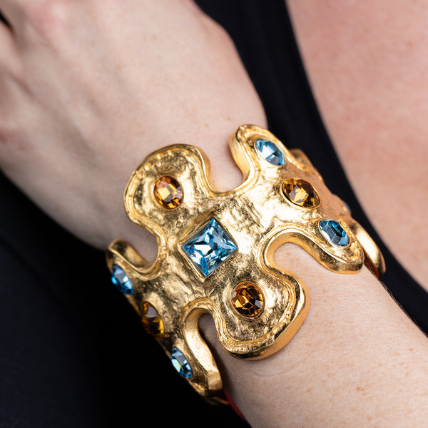 Kenneth Jay Lane Multi Topaz Cuff