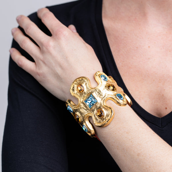 kenneth jay lane Multi Topaz Cuff