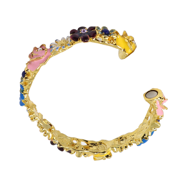 Kenneth Jay Lane Multicolored Flower Bracelet