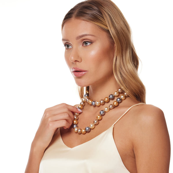 Kenneth Jay Lane Multicolored Pearls Necklace