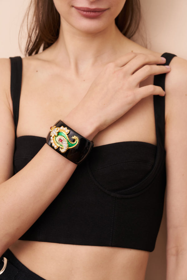 Kenneth Jay Lane Paisley Cuff Bracelet