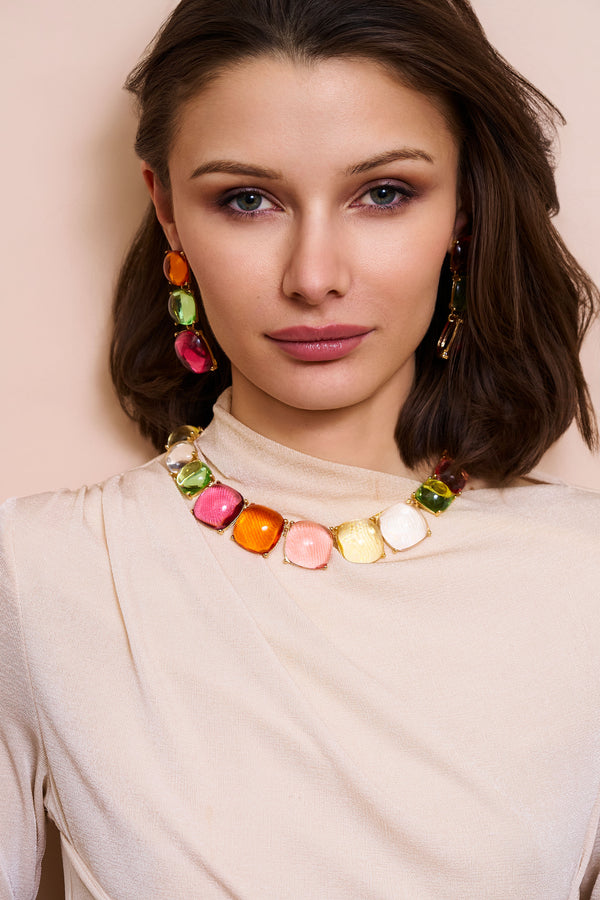 Kenneth Jay Lane Pastel Stones Necklace