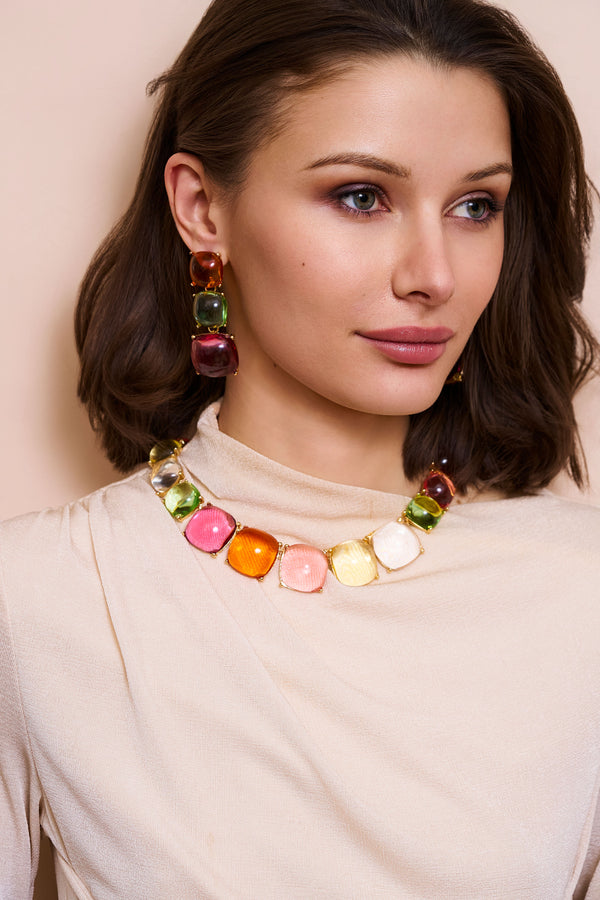Kenneth Jay Lane Pastel Stones Necklace