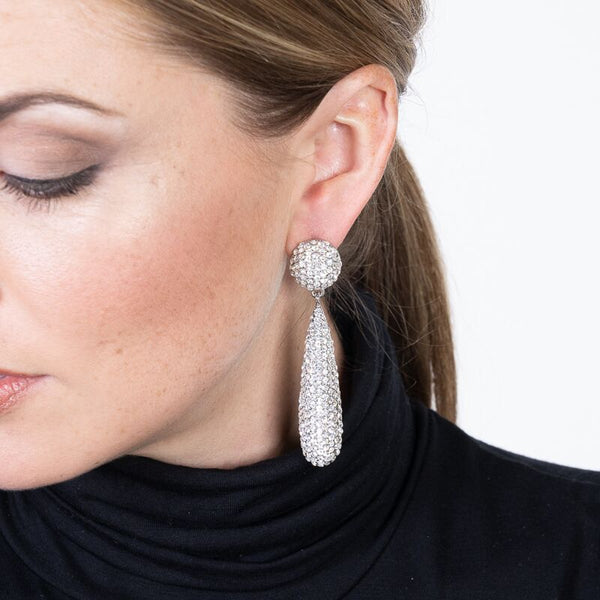 kenneth jay lane Pave Bat Shape Earrings