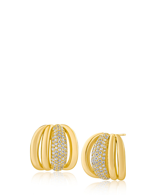 kenneth jay lane Pave Caged Earrings