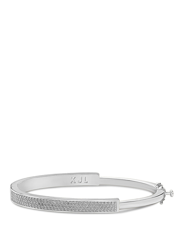 Kenneth Jay Lane Pave CZ Half Wide Bangle