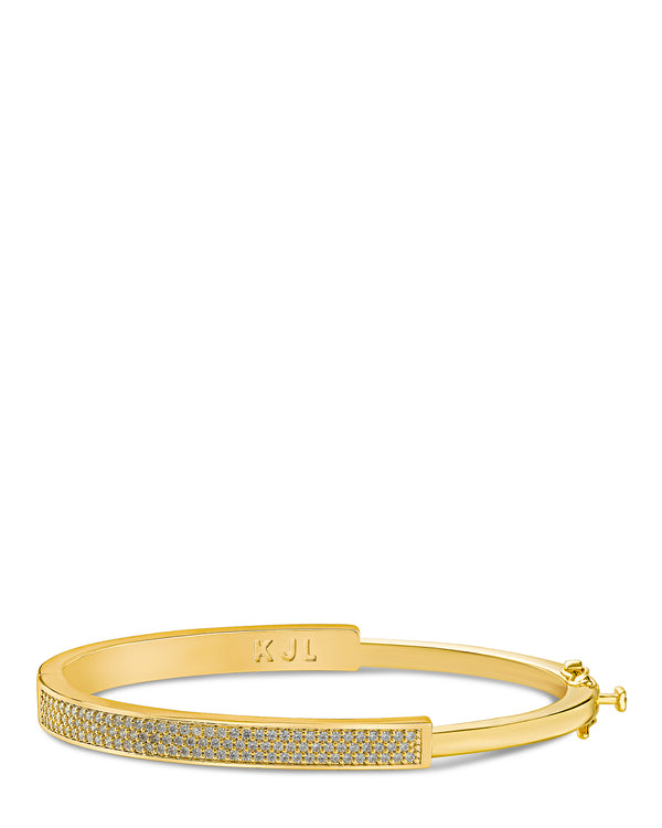 kenneth jay lane Pave CZ Half Wide Bangle