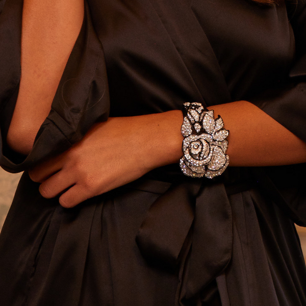 Kenneth Jay Lane Pavé Rose Bracelet