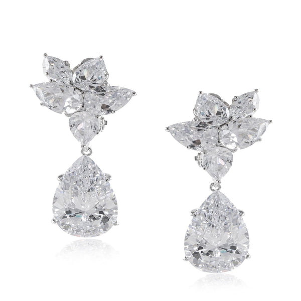 kenneth jay lane Pear CZ Statement Earrings