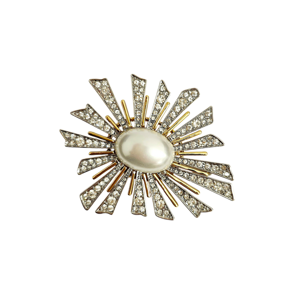 kenneth jay lane Pearl Cabochon Center Pin
