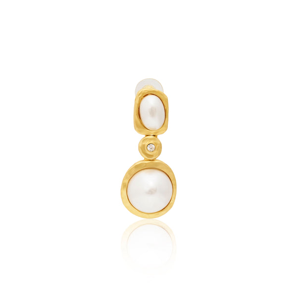 Kenneth Jay Lane Pearl Cabochon Drop Earrings