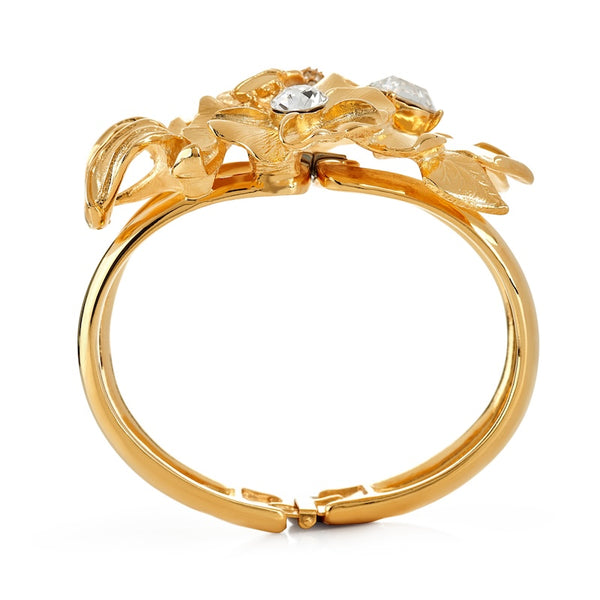 Kenneth Jay Lane Pearl Center Flower Cuff