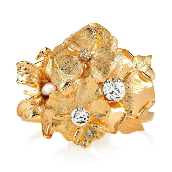 kenneth jay lane Pearl Center Flower Cuff
