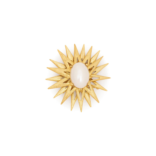 kenneth jay lane Pearl Center Starburst Pin