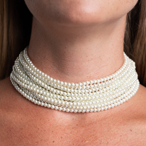 Kenneth Jay Lane Pearl Choker Necklace