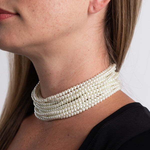 Kenneth Jay Lane Pearl Choker Necklace