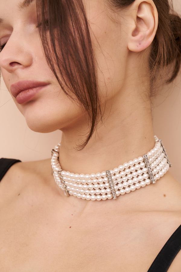 Kenneth Jay Lane Pearl Choker Necklace