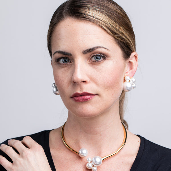 Kenneth Jay Lane Pearl Cluster Clip Earring