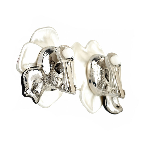 Kenneth Jay Lane Pearl Flower Clip-On Earrings