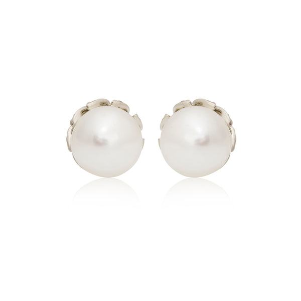 kenneth jay lane Pearl Flowerbud Earrings