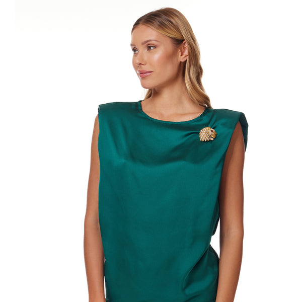 Kenneth Jay Lane Pearl Mane Lion Head Pin