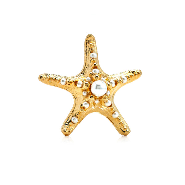kenneth jay lane Pearl Starfish Pin