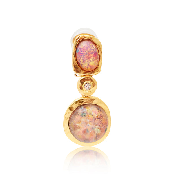 Kenneth Jay Lane Pink Opal Drop Earrings