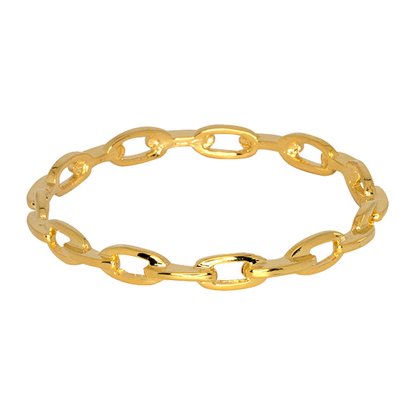 kenneth jay lane Polished Gold Link Bangle