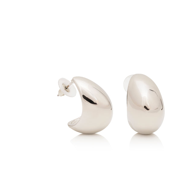 kenneth jay lane Polished Silver Dome Earrings