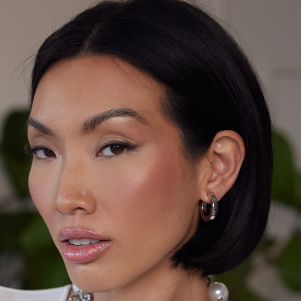 Kenneth Jay Lane Polished Silver Hoop Earrings