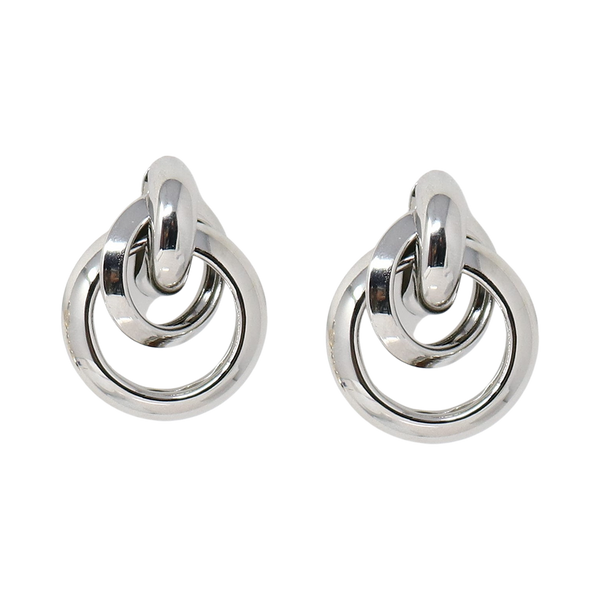 kenneth jay lane Polished Silver Love Knot Earring