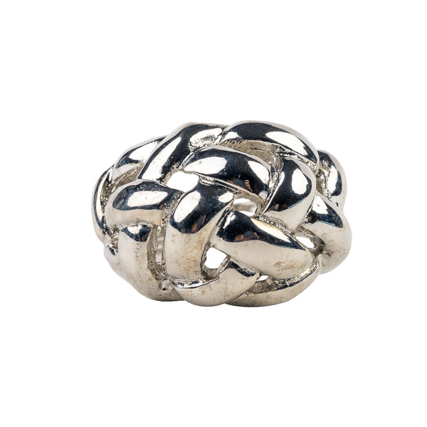 Kenneth Jay Lane Polished Silver Weave Ring