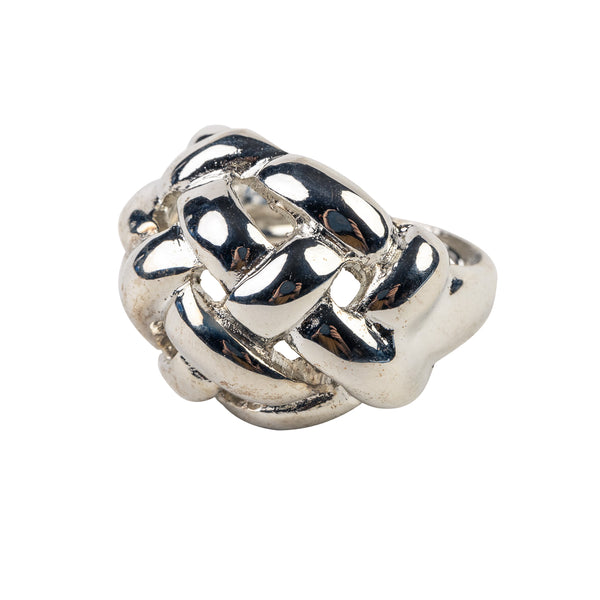 kenneth jay lane Polished Silver Weave Ring