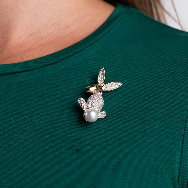 Kenneth Jay Lane Rabbit Pin
