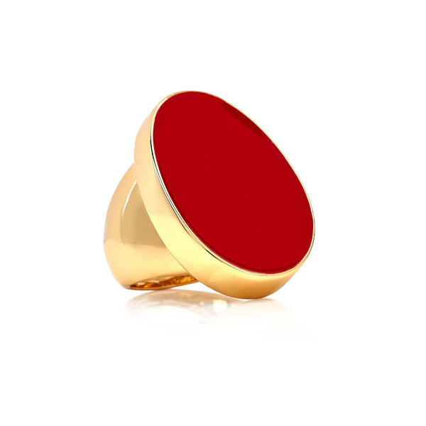 kenneth jay lane Red Kidney Ring