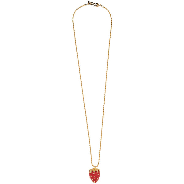 kenneth jay lane Red Strawberry Necklace
