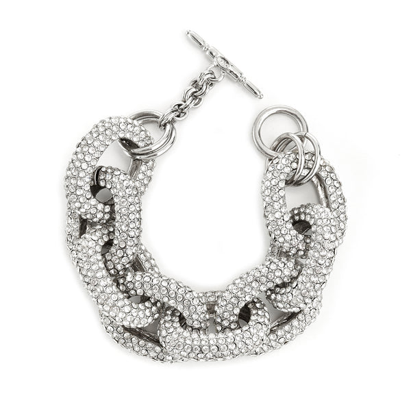 kenneth jay lane Rhinestone Link Bracelet
