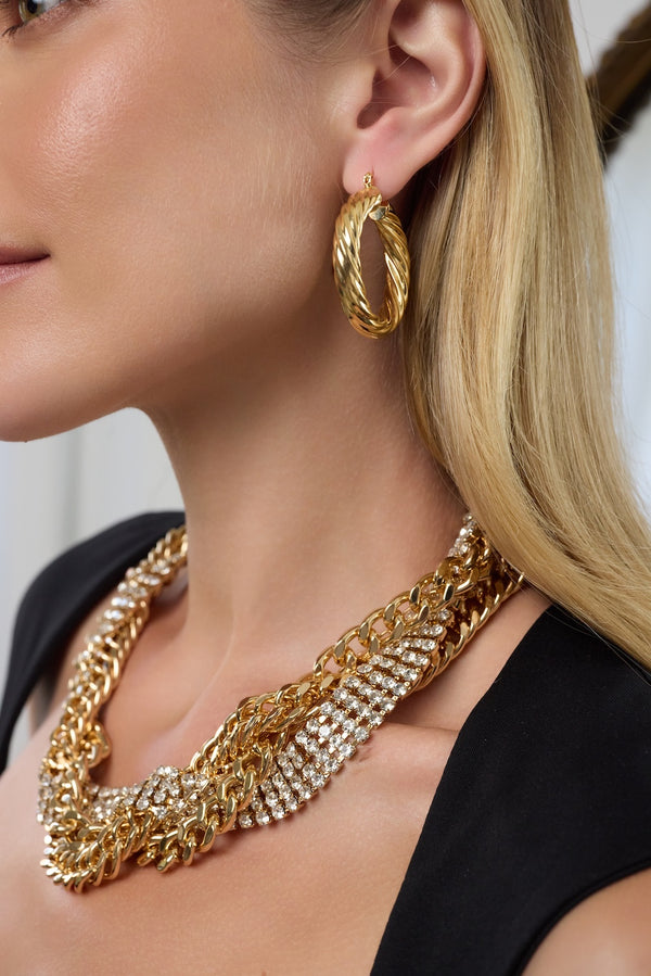 Kenneth Jay Lane Rhinestone Necklace With Clasp