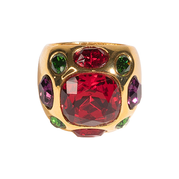 Kenneth Jay Lane Ruby Gemstone Adjustable Ring