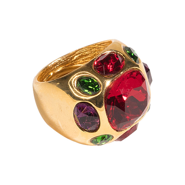 kenneth jay lane Ruby Gemstone Adjustable Ring