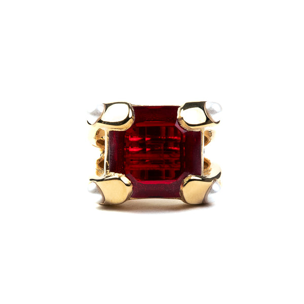 kenneth jay lane Ruby Square Stone Ring