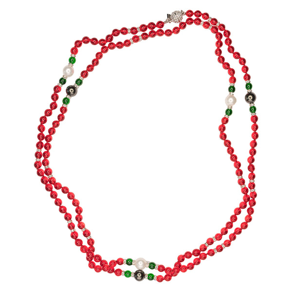 kenneth jay lane Ruby Stationed Necklace