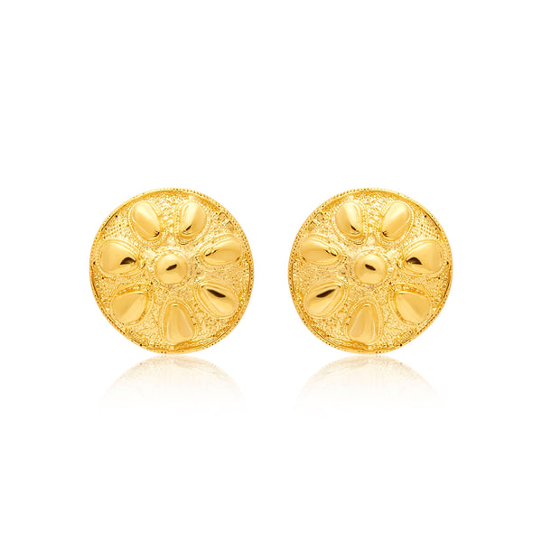 kenneth jay lane Sand Dollar Clip Earrings
