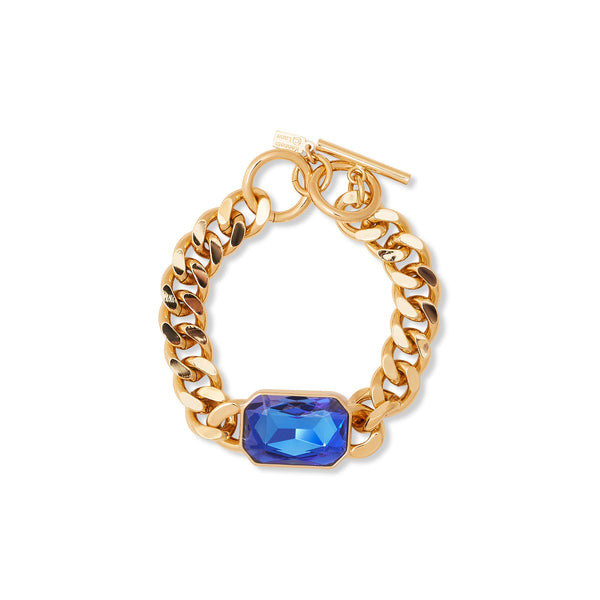 kenneth jay lane Sapphire Octagon Chain Bracelet