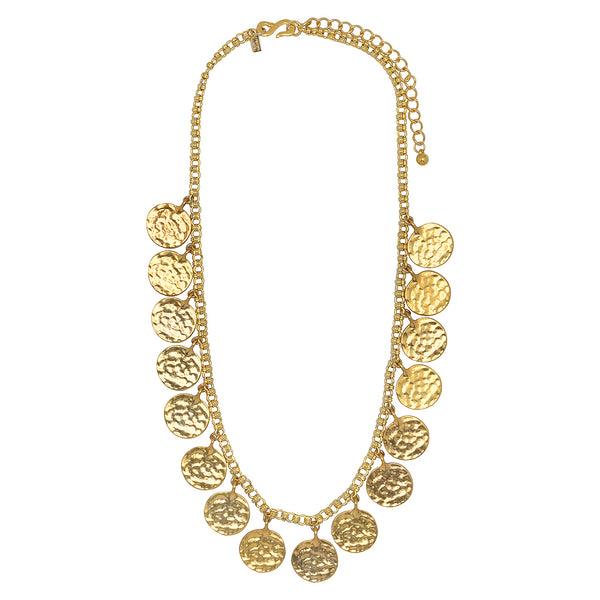kenneth jay lane Satin Gold Coin Necklace