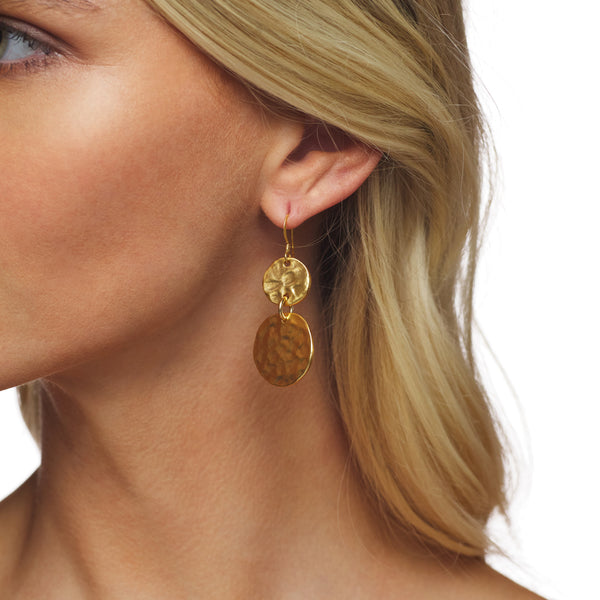 kenneth jay lane Satin Gold Fishhook Earring