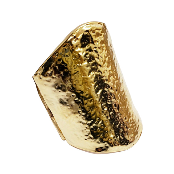 Kenneth Jay Lane Satin Gold Hammered Cuff