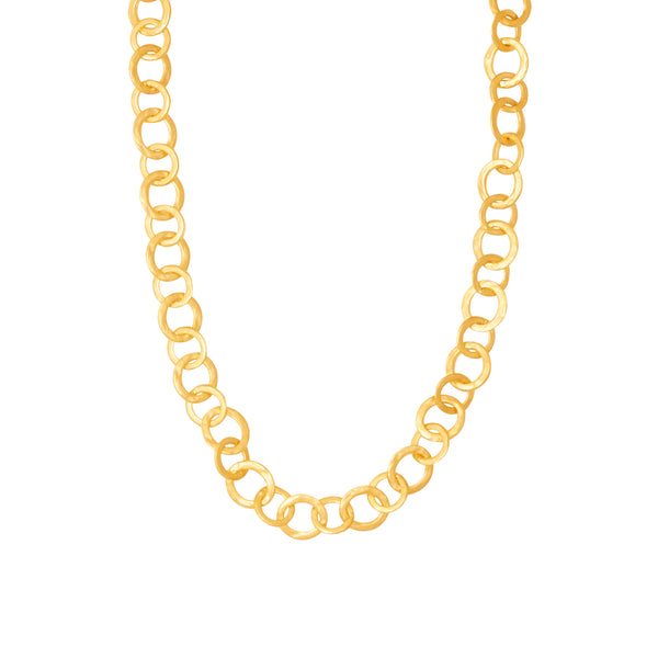 kenneth jay lane Satin Gold Open Ring Necklace